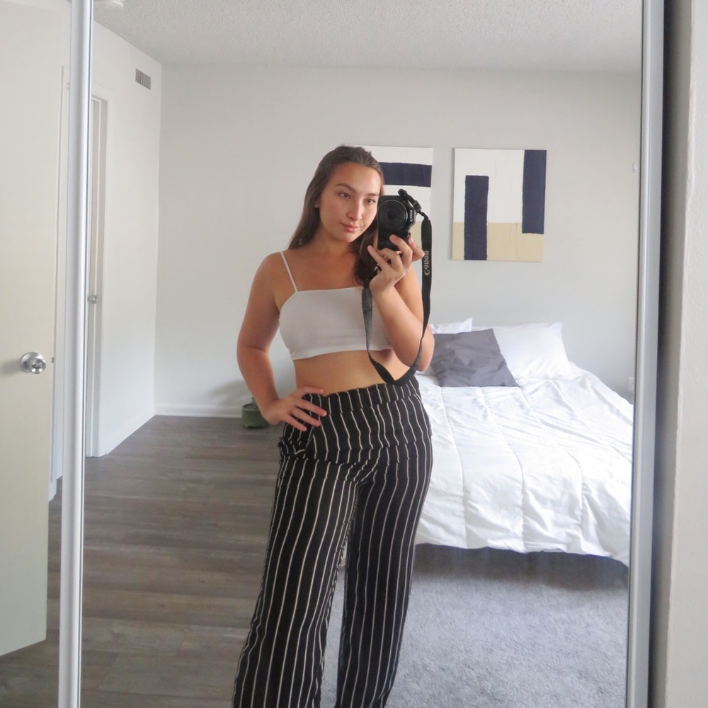 H&M Flared Striped Sun Pants